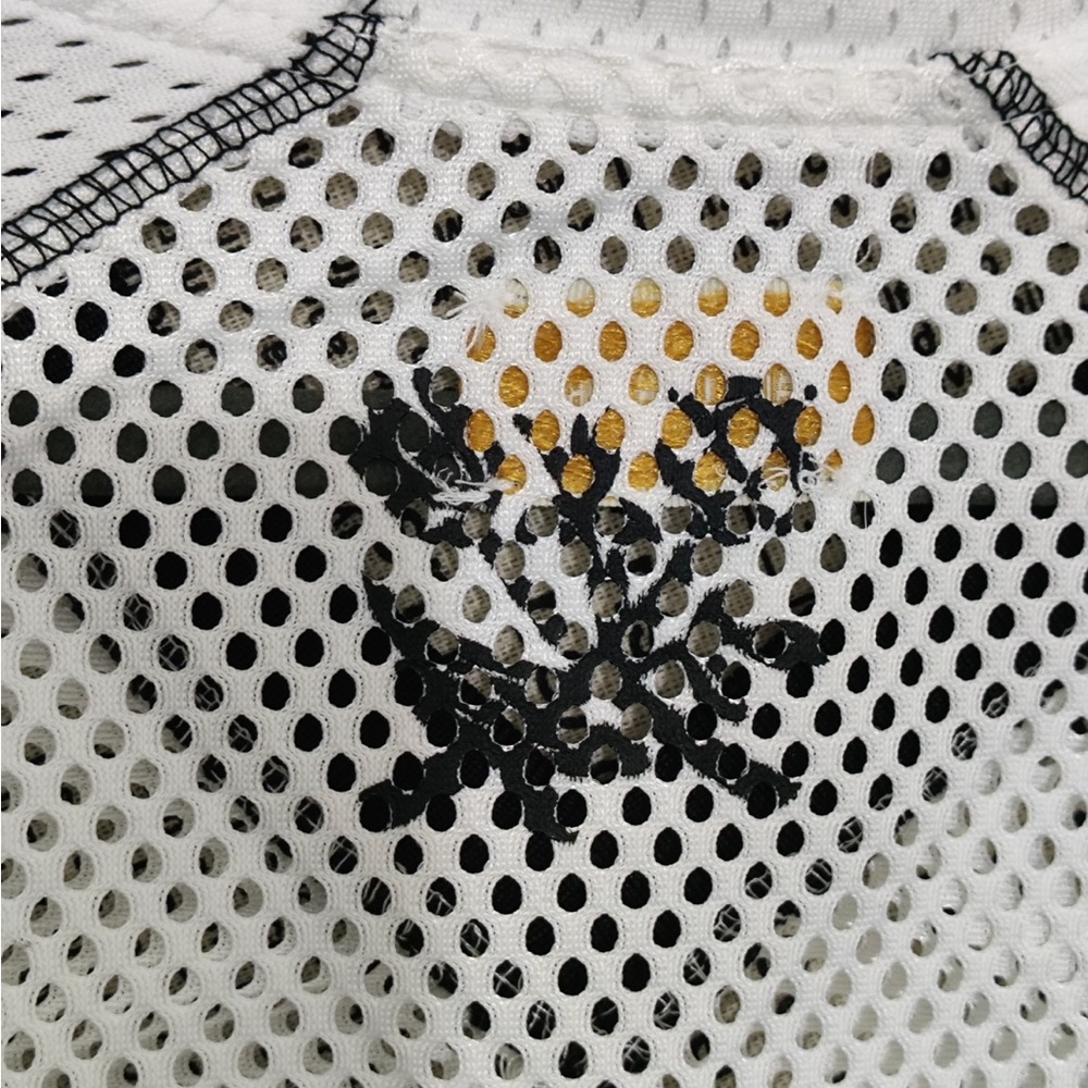 Aime Leon Dore White Mesh Jersey with Black Trim and Number 32 - Picture 11 of 12